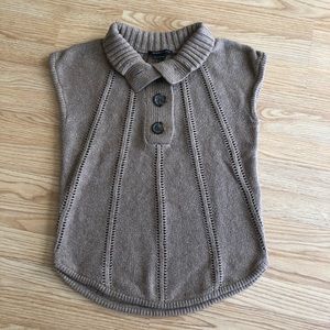 BCBG | Collared-sleeveless brown top Size Large